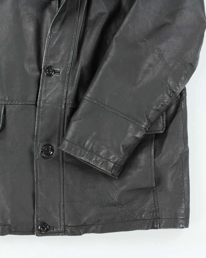 Vintage 90's Pelle Cuir Heavyweight Leather Button Up Jacket - L