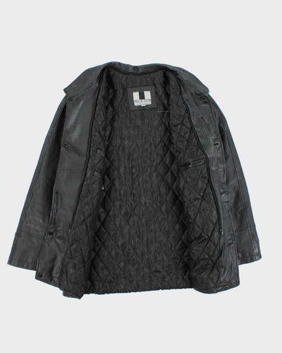 Vintage 90's Pelle Cuir Heavyweight Leather Button Up Jacket - L
