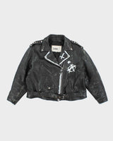 Vintage 90's Heavyweight Punk Style Leather Biker Jacket - XL