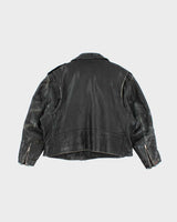 Vintage 90's Heavyweight Punk Style Leather Biker Jacket - XL