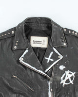 Vintage 90's Heavyweight Punk Style Leather Biker Jacket - XL