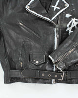 Vintage 90's Heavyweight Punk Style Leather Biker Jacket - XL