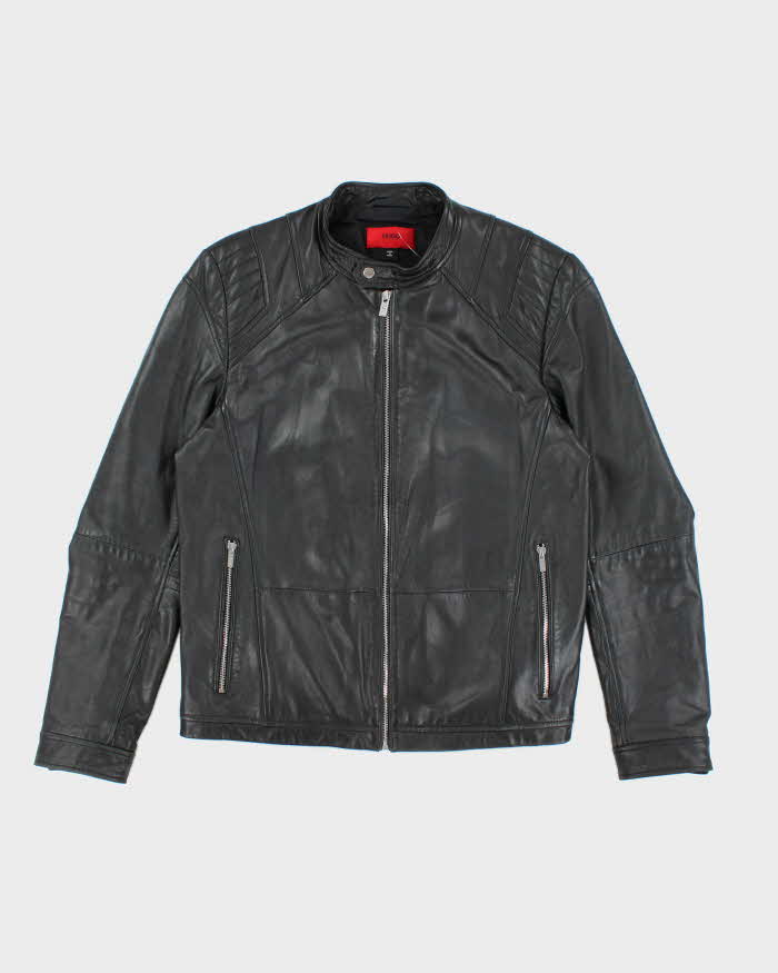 Vintage 2000's Hugo Boss Soft Leather Biker Jacket - L