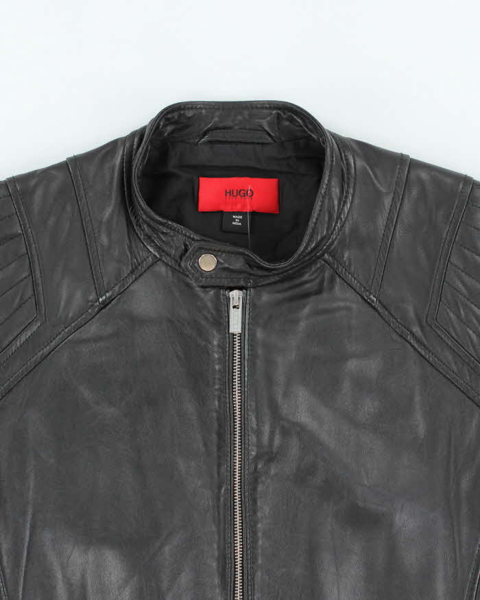 Vintage 2000's Hugo Boss Soft Leather Biker Jacket - L
