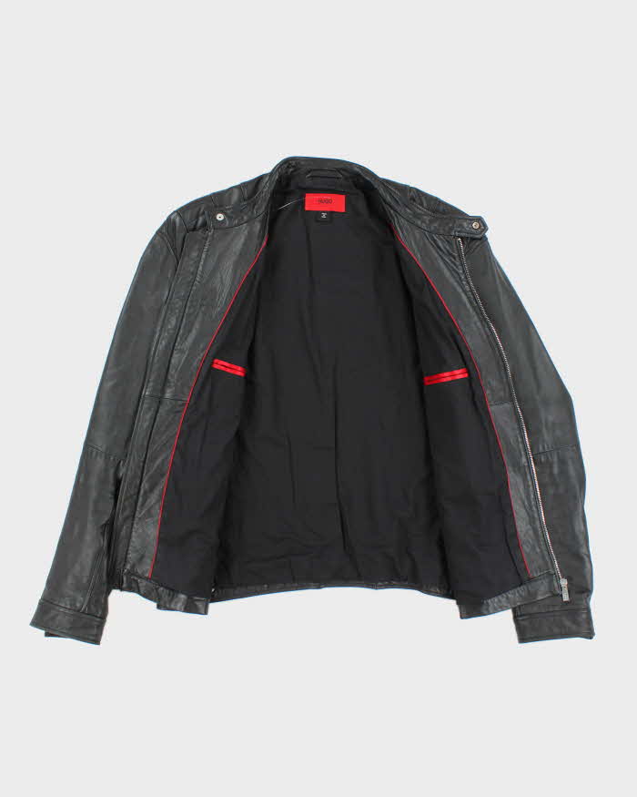 Vintage 2000's Hugo Boss Soft Leather Biker Jacket - L