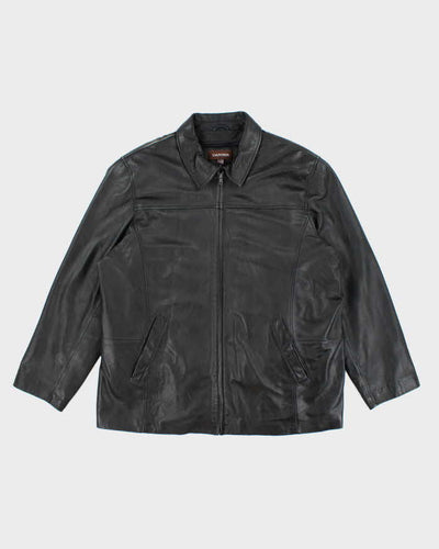 Vintage 2000's Danier Heavyweight Oversized Leather Zip Up Jacket - XXL