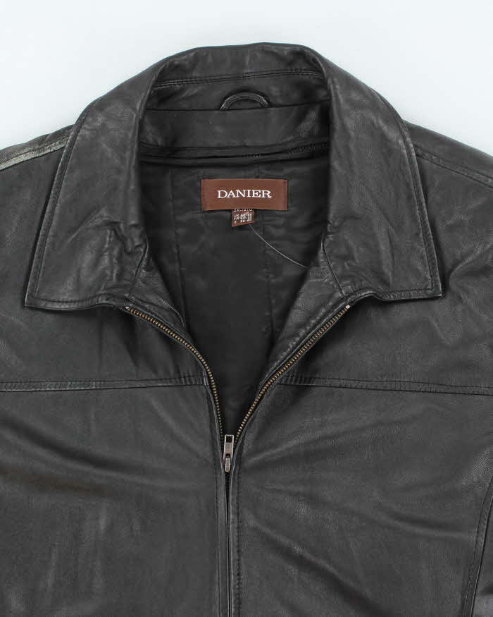 Vintage 2000's Danier Heavyweight Oversized Leather Zip Up Jacket - XXL