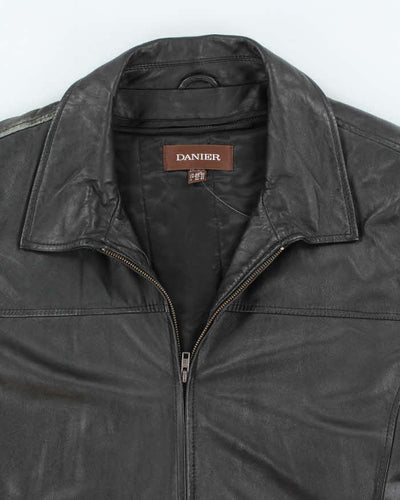 Vintage 2000's Danier Heavyweight Oversized Leather Zip Up Jacket - XXL