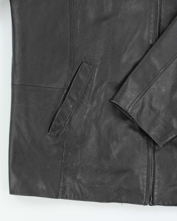 Vintage 2000's Danier Heavyweight Oversized Leather Zip Up Jacket - XXL