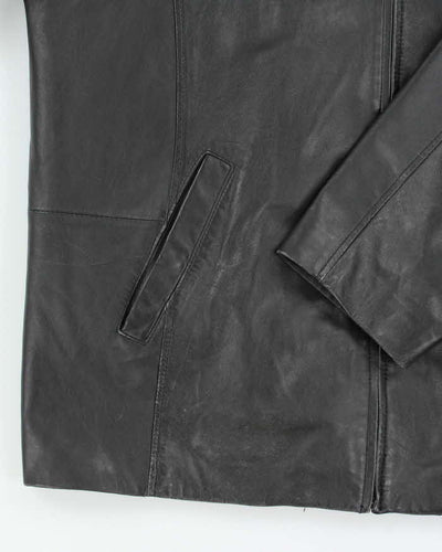 Vintage 2000's Danier Heavyweight Oversized Leather Zip Up Jacket - XXL