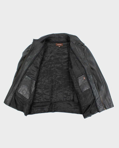 Vintage 2000's Danier Heavyweight Oversized Leather Zip Up Jacket - XXL