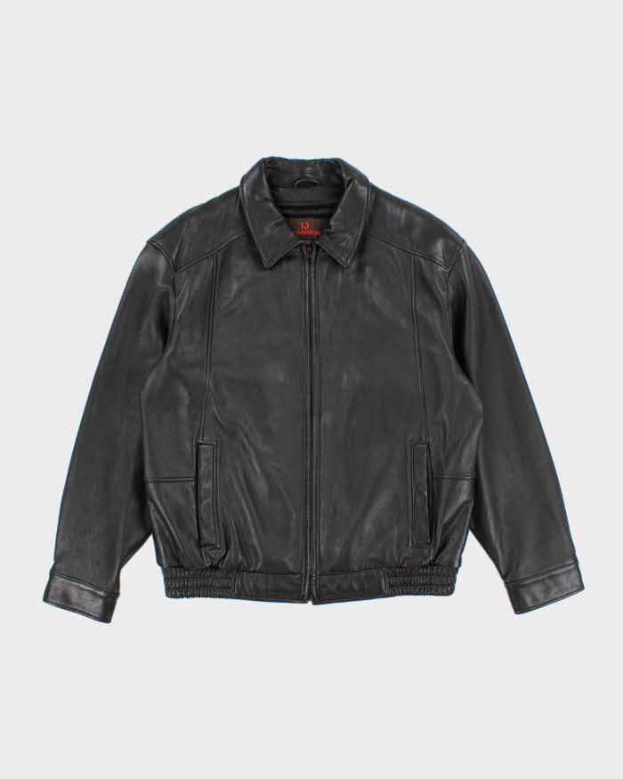 Vintage 2000's Danier Heavyweight Leather Zip Up Jacket - L