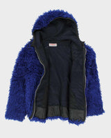 Vintage Y2K Groggy Clothing Furry Hooded Jacket - XL