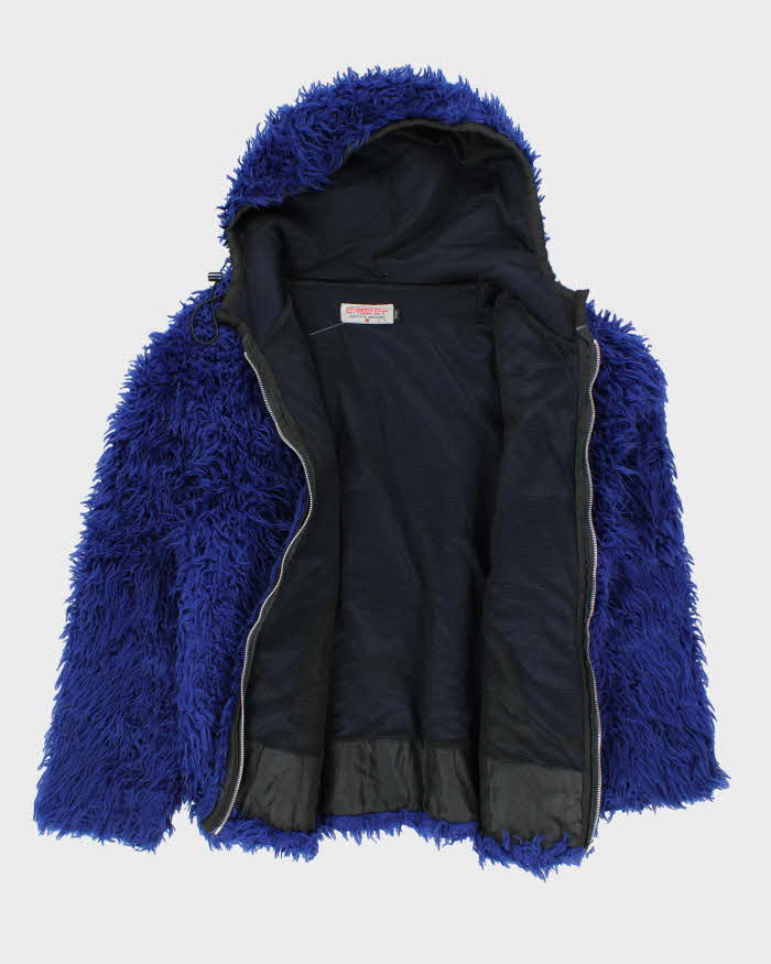 Vintage Y2K Groggy Clothing Furry Hooded Jacket - XL