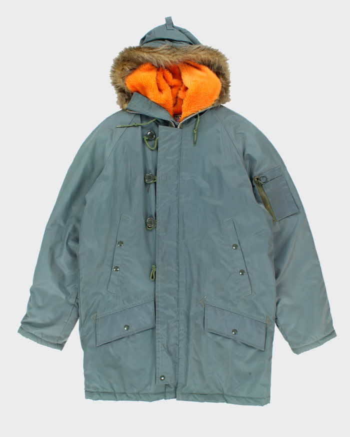 Vintage 90's Triton Insulated Hooded Military Style Parka Jacket - M