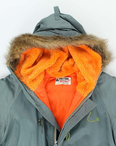 Vintage 90's Triton Insulated Hooded Military Style Parka Jacket - M