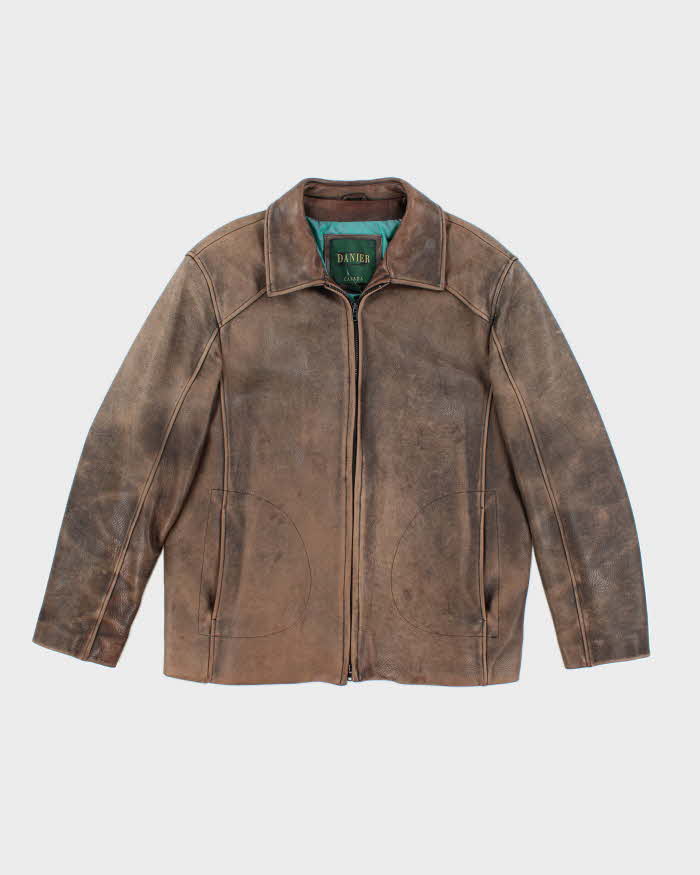 Vintage Danier Brown Leather Jacket - L