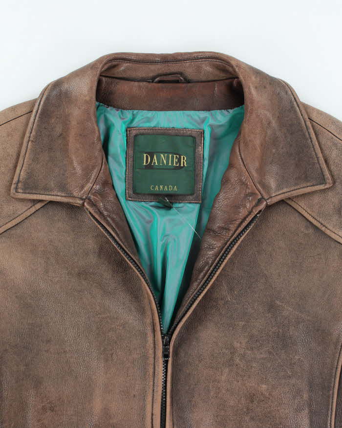 Vintage Danier Brown Leather Jacket - L