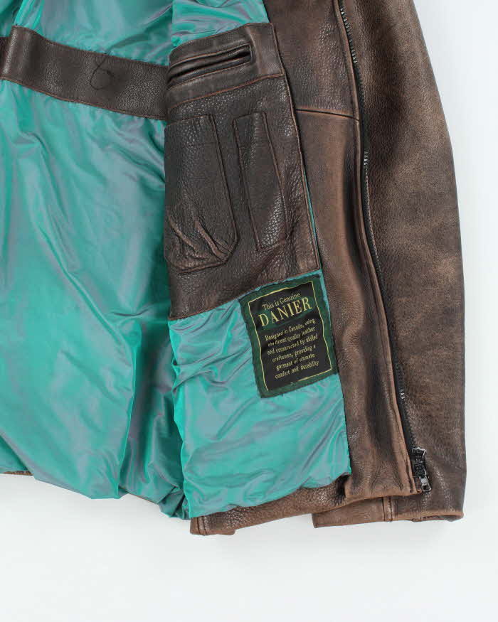 Vintage Danier Brown Leather Jacket - L