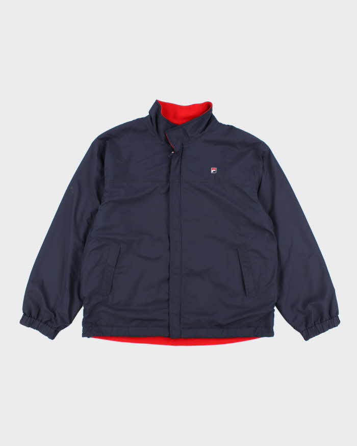 Vintage 90's FILA Thermal Insulated Reversible Windbreaker Jacket - L
