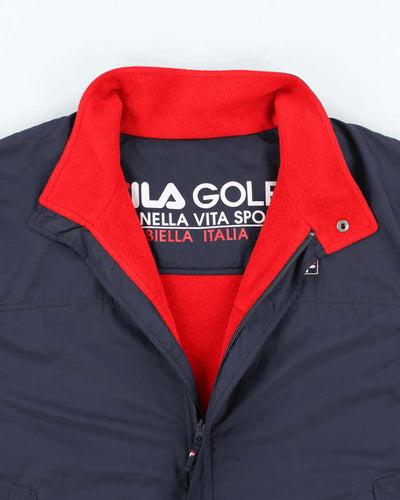 Vintage 90's FILA Thermal Insulated Reversible Windbreaker Jacket - L