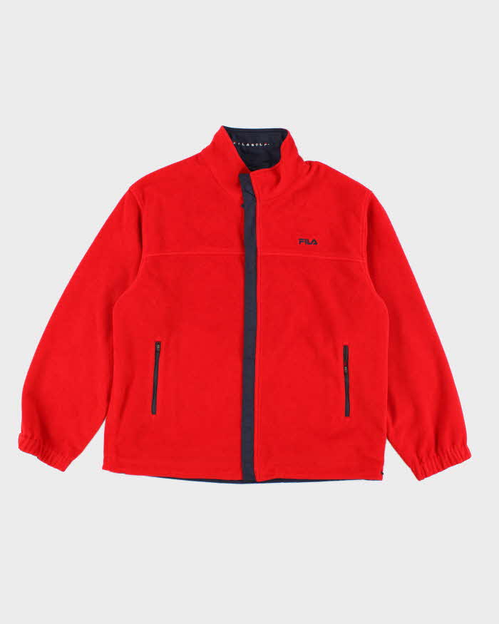 Vintage 90's FILA Thermal Insulated Reversible Windbreaker Jacket - L