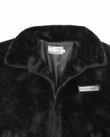 Harsh And Cruel Black Faux Fur Bomber Jacket - S