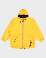 Vintage Y2k 00s K-Way Yellow Hooded Oversized Anorak - M
