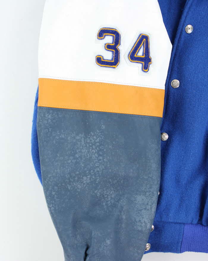 Vintage 80's Falcons Football Heavyweight Leather Varsity Jacket - M