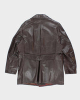 Vintage 70's Sears Button Up Double Breasted Leather Jacket - L