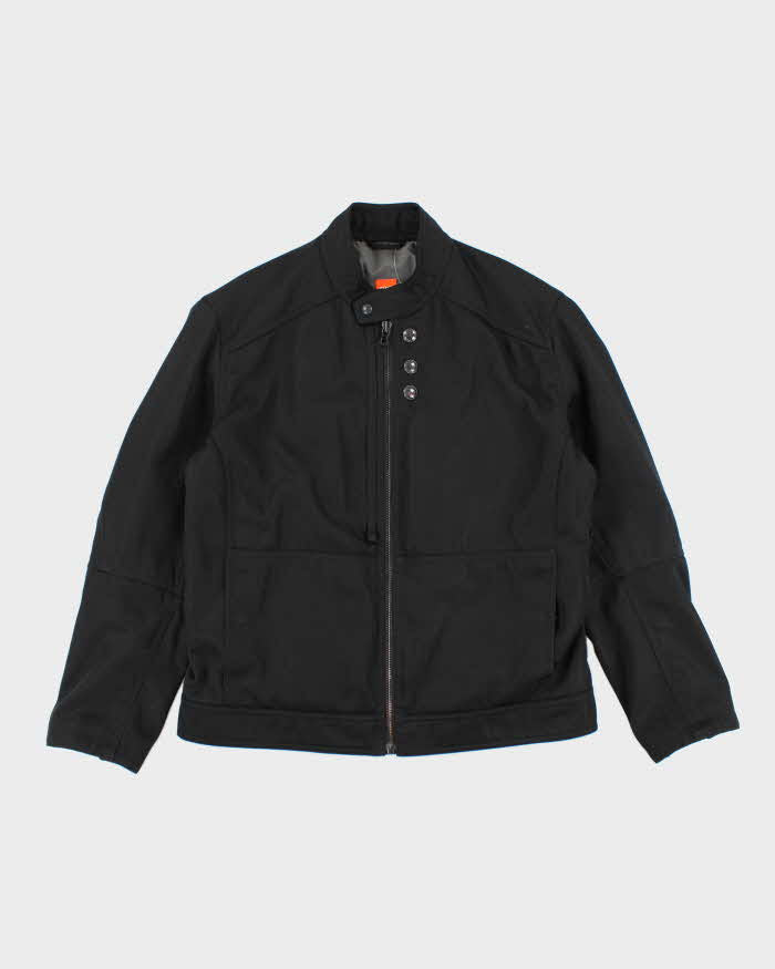 Vintage Y2K Hugo Boss Heavyweight Biker Jacket - L