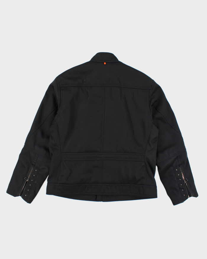 Vintage Y2K Hugo Boss Heavyweight Biker Jacket - L