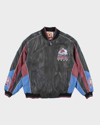 Vintage 2000's Stanley Cup Champions Heavyweight Embroidered Leather Varsity Jacket - XL