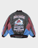 Vintage 2000's Stanley Cup Champions Heavyweight Embroidered Leather Varsity Jacket - XL