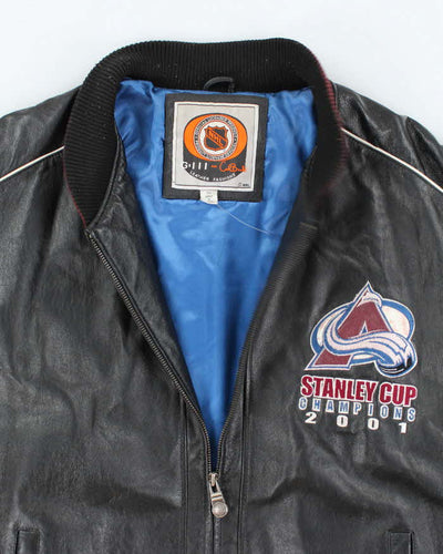 Vintage 2000's Stanley Cup Champions Heavyweight Embroidered Leather Varsity Jacket - XL