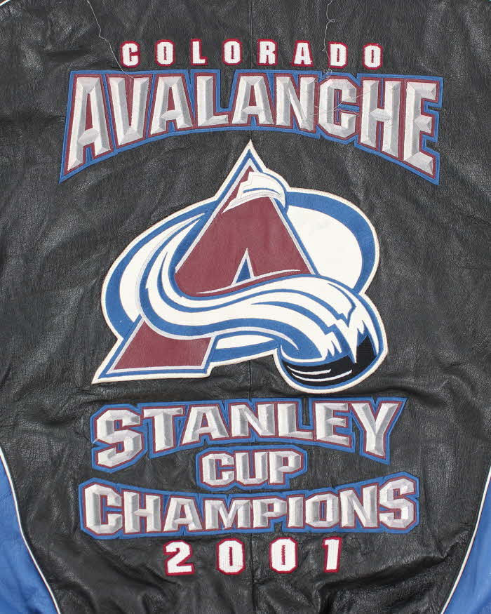 Vintage 2000's Stanley Cup Champions Heavyweight Embroidered Leather Varsity Jacket - XL