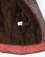 Vintage 70's Sears Double Breasted Button Up Leather Jacket - M