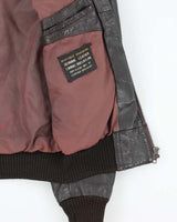 Vintage 80's Cropped Leather Sports Jacket - M