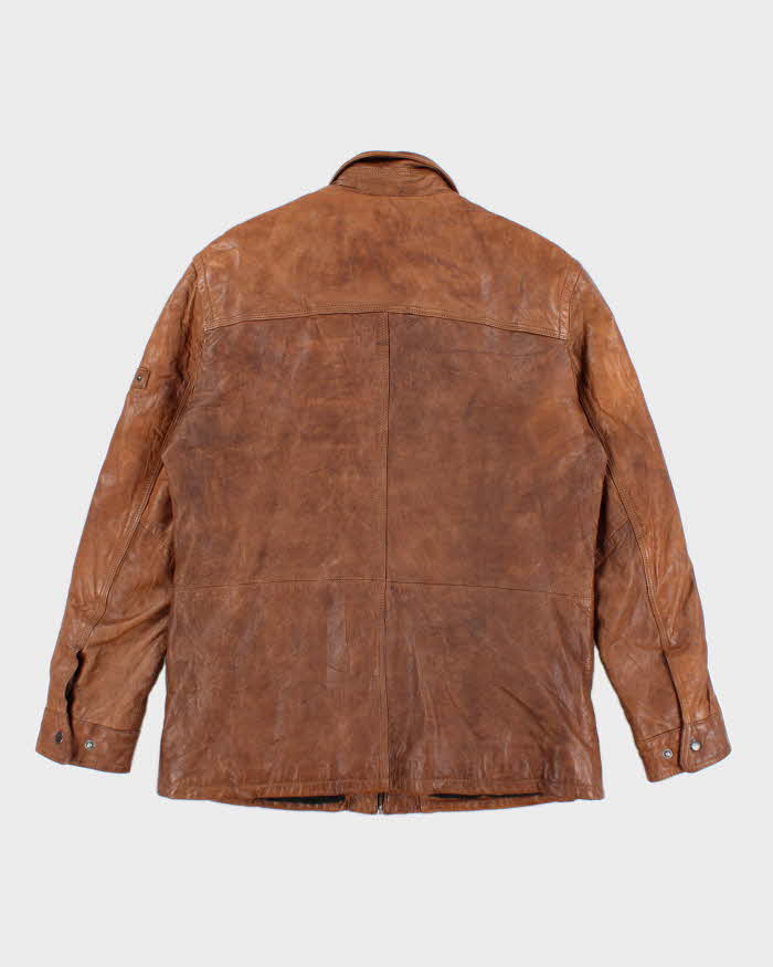 Vintage 90's Danier Heavyweight Multi Pocket Leather Jacket - M