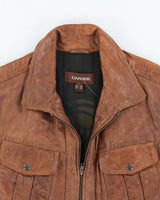 Vintage 90's Danier Heavyweight Multi Pocket Leather Jacket - M