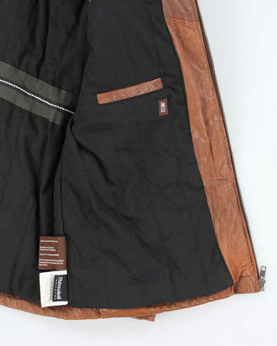 Vintage 90's Danier Heavyweight Multi Pocket Leather Jacket - M