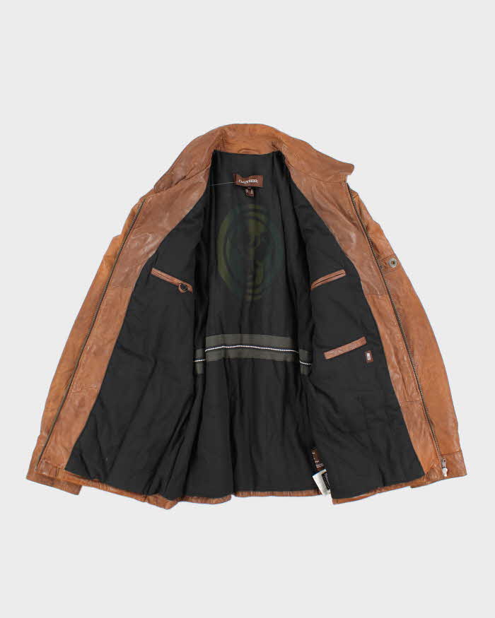 Vintage 90's Danier Heavyweight Multi Pocket Leather Jacket - M