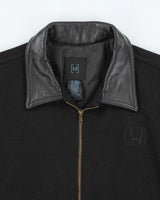 Vintage 2000's ID Honda Embroidered Leather Varsity Jacket - L