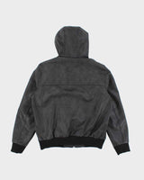 Vintage 2000's Levi's Leather Hooded Insulated Jacket - L