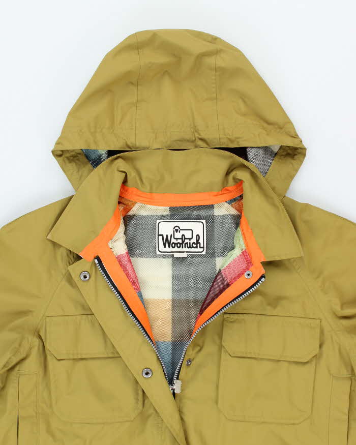 Vintage 90's Woolrich Waterproof Snap Button Long Coach Jacket - M