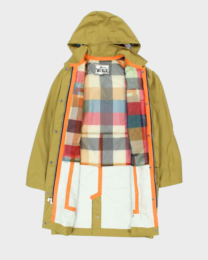 Vintage 90's Woolrich Waterproof Snap Button Long Coach Jacket - M