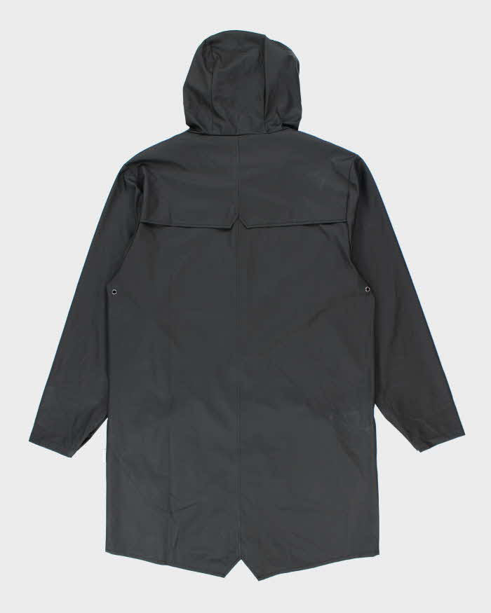 Vintage Rains Black Hooded Waterproof Jacket - S/M