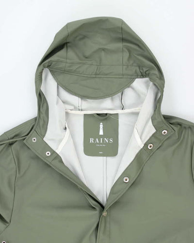 Vintage Rains Green Hooded Waterproof Jacket - XS/S