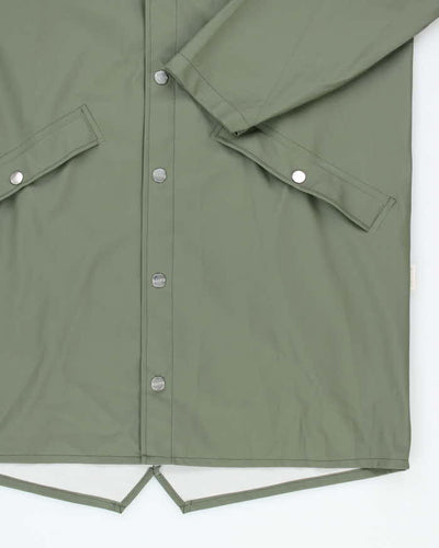 Vintage Rains Green Hooded Waterproof Jacket - XS/S