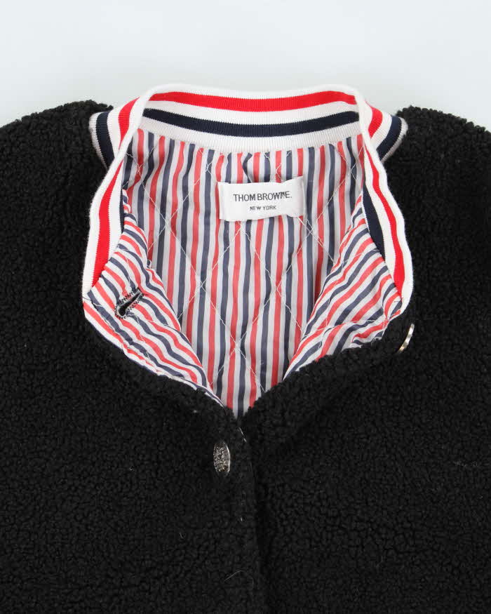 Vintage Thom Browne Insulated Teddy Fleece Snap Button Jacket - M
